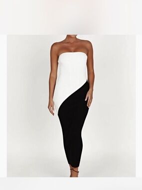 ml monique lhuillier leela crepe maxi dress ML Monique Lhuillier Leela Crepe Long Dress MSRP $545
